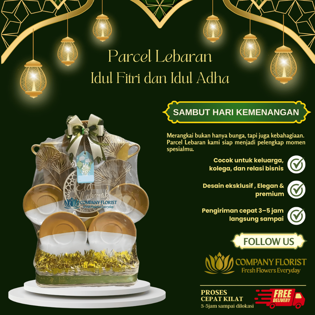 Parcel Lebaran Set Tableware Gold Accent Premium – Company Florist